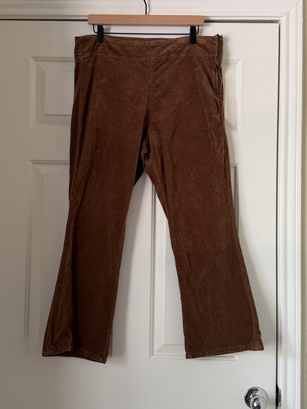 Free People In My Feelings Cropped Bootcut Corduroy Pant In Chocolate Brown